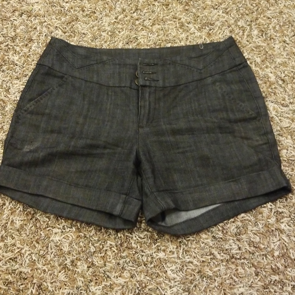 Super dark wash shorts